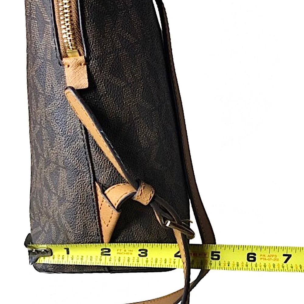 MICHAEL KORS MK Monogram Bicolor Leather & Coated Canvas Tech Backpack NWT - Picture 10 of 17